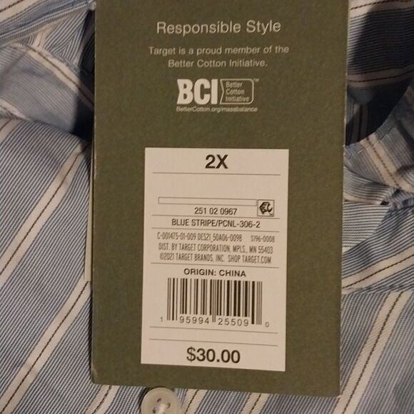 Nili Lotan Target Women's  Ruffle Collar Striped  Button Down Shirt NWT Size 2X - Picture 7 of 10